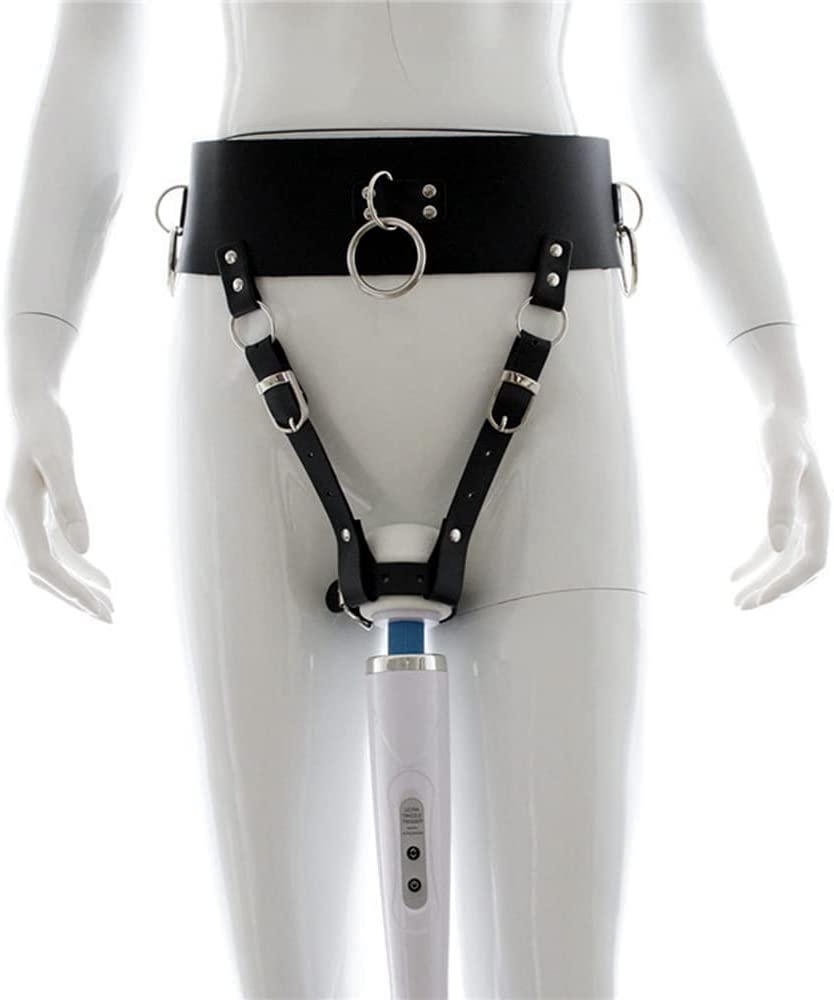 BDSM Bondage Restraints, Forced Vibrator Wand Belt Strap Harness Holder Tie for Women Adjustable, Adult Sex Toys for Couple (Wand Or Vibrator Not Included)