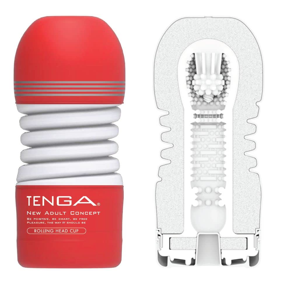 TENGA TOC-203 Pre-Lubricated Rolling Head Male Masturbator Cup with Powerful Suction