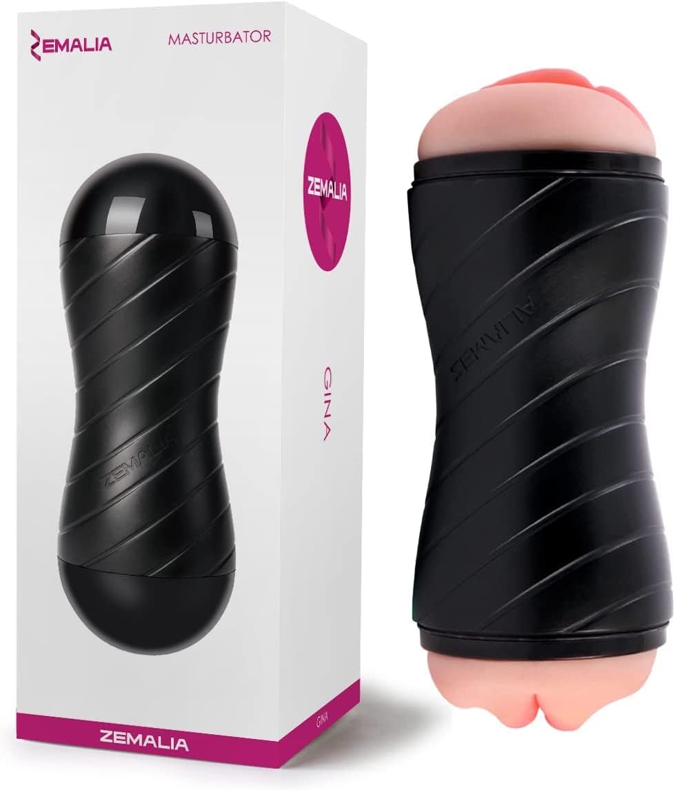 Male Masturbator, Double Side Mens Sex Toy with Water Based Lubricant, Adult Toys with Realistic Texture, Male Self-pleasure Toys, 3D Deep Oral Stroker Sex Toys for Adult