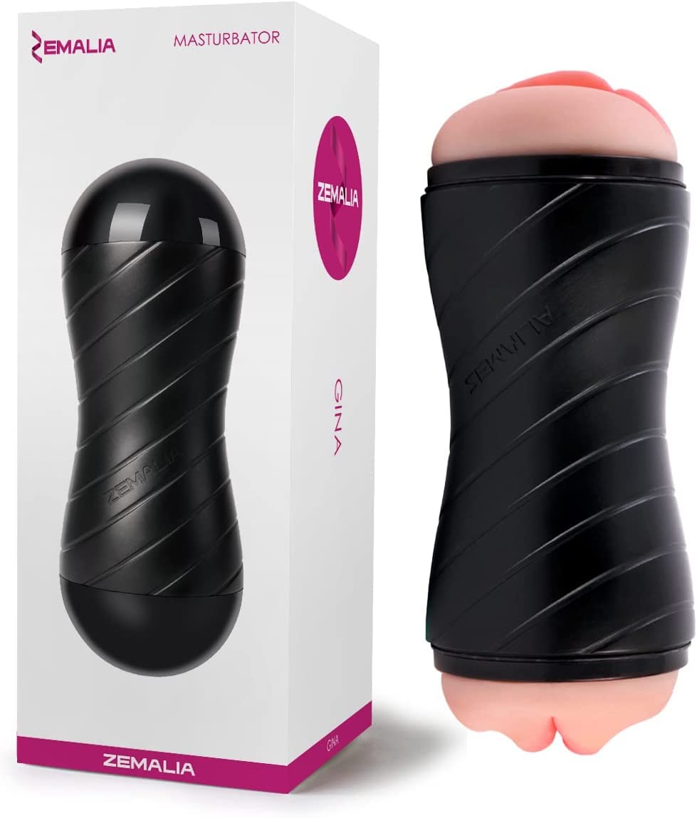 Male Masturbator, Double Side Mens Sex Toy with Water Based Lubricant, Adult Toys with Realistic Texture, Male Self-pleasure Toys, 3D Deep Oral Stroker Sex Toys for Adult