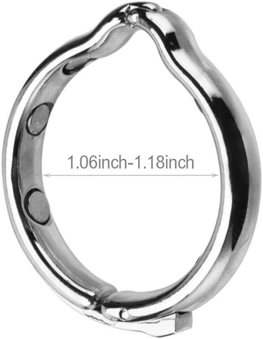 FST Metal Cock Ring Adjustable Width Penis Ring Delayed Ejaculation Enhanced Erection Bondage Ring Adult Sex Toys for Male (Medium)