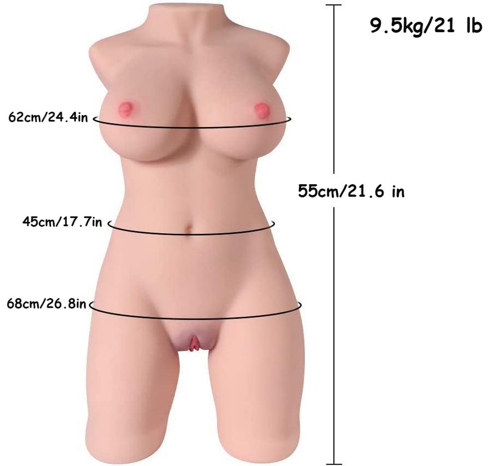 BURSTILA silicone torso doll sex toy for men Masturbation vagina pussy sex doll vagina anal sex Ships from Canada adult sex toy 9kg