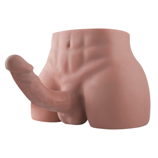 7.71lbs Male Torso Dildo Sex Doll - Flexible Bendable and Tight Hole for Women Masturbation,Lifelike Love Doll for Couple Sex Toy - Light Brown