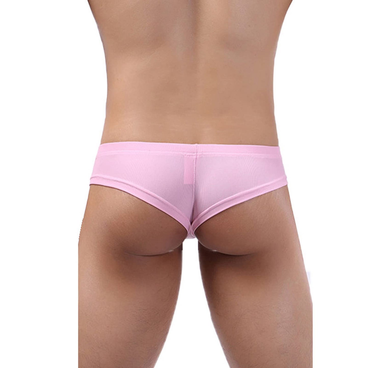 Faringoto Men's Underwear Basic Micro Soft Breathable Dual Pouch Briefs Pink