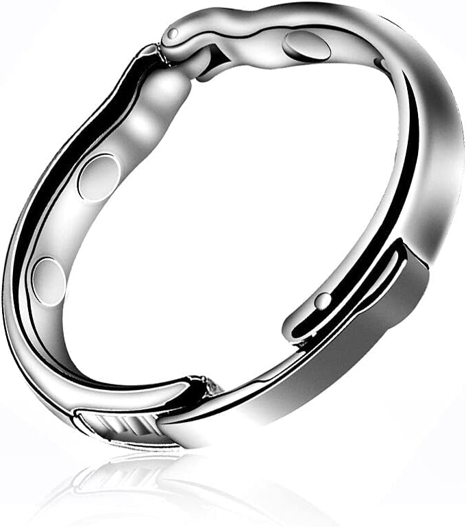 FST Metal Cock Ring Adjustable Width Penis Ring Delayed Ejaculation Enhanced Erection Bondage Ring Adult Sex Toys for Male (Medium)