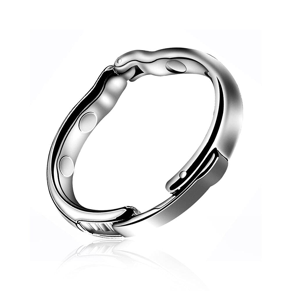 FST Metal Cock Ring Adjustable Width Penis Ring Delayed Ejaculation Enhanced Erection Bondage Ring Adult Sex Toys for Male (Medium)