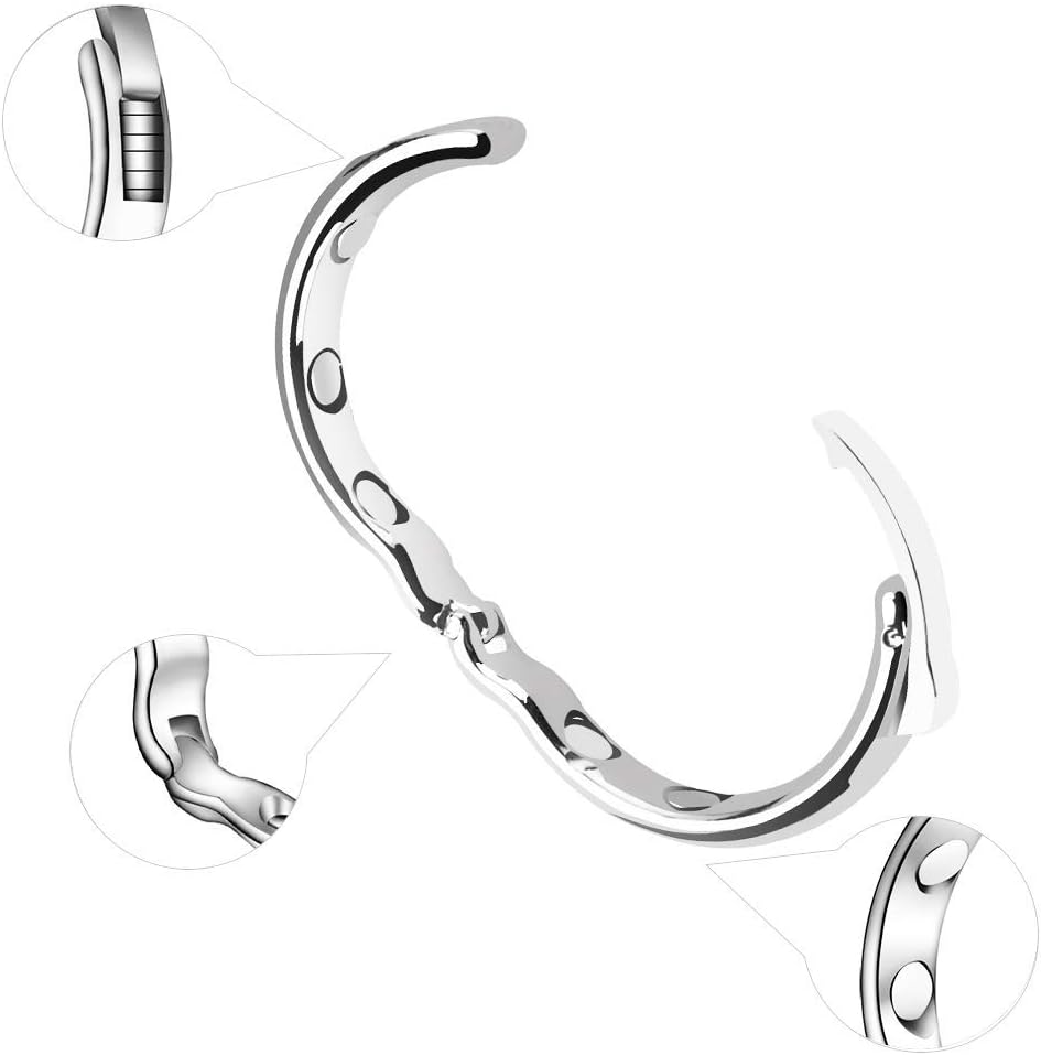 FST Metal Cock Ring Adjustable Width Penis Ring Delayed Ejaculation Enhanced Erection Bondage Ring Adult Sex Toys for Male (Medium)