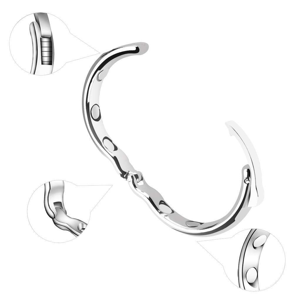 FST Metal Cock Ring Adjustable Width Penis Ring Delayed Ejaculation Enhanced Erection Bondage Ring Adult Sex Toys for Male (Medium)