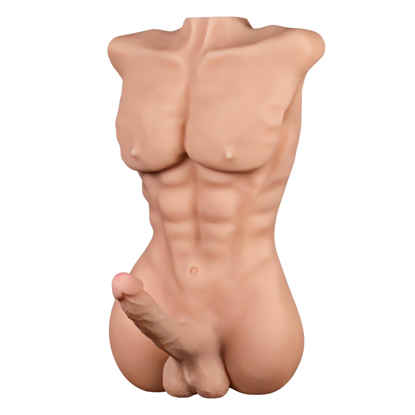 Torso Dildo Men Body Sex Doll Torso With 7.5Inch Big Penis Realistic Love Dolls Torso Cock For Women Riding Sex Toy Tight Anal Adult Pleasure Masturbator for Men Women Gay Couple Unisex Mens Body Dick