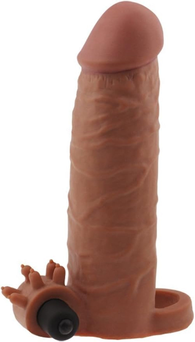 Realistic 17.5Cm Add 2" Penis Extension Extender Cock Sleeve Girth Enhancer Penis Sleeve Perfect for 4.5-6 Inches Erect Penis