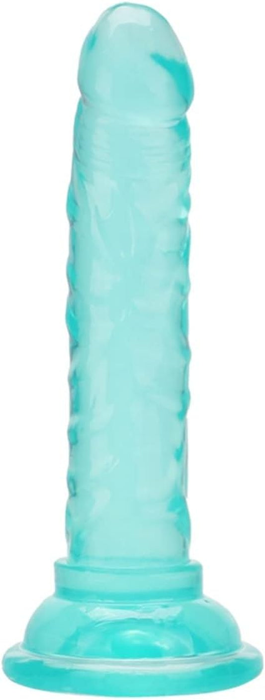 G-Spot Dildo for Women Skin-Friendly Flexible Silicone Adult Sex Toy with Powerful Suction Cup, Small Size for Beginner Green