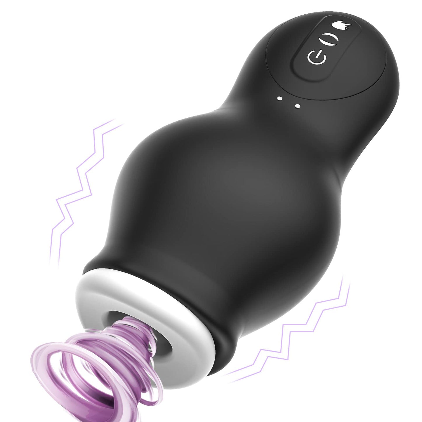 Automatic Male Masturbator Cup with 7 Swallowing Sucking 7 Powerful Vibrating Modes, Rechargeable Blowjob Masturbator Sex Toy For Men (Black)