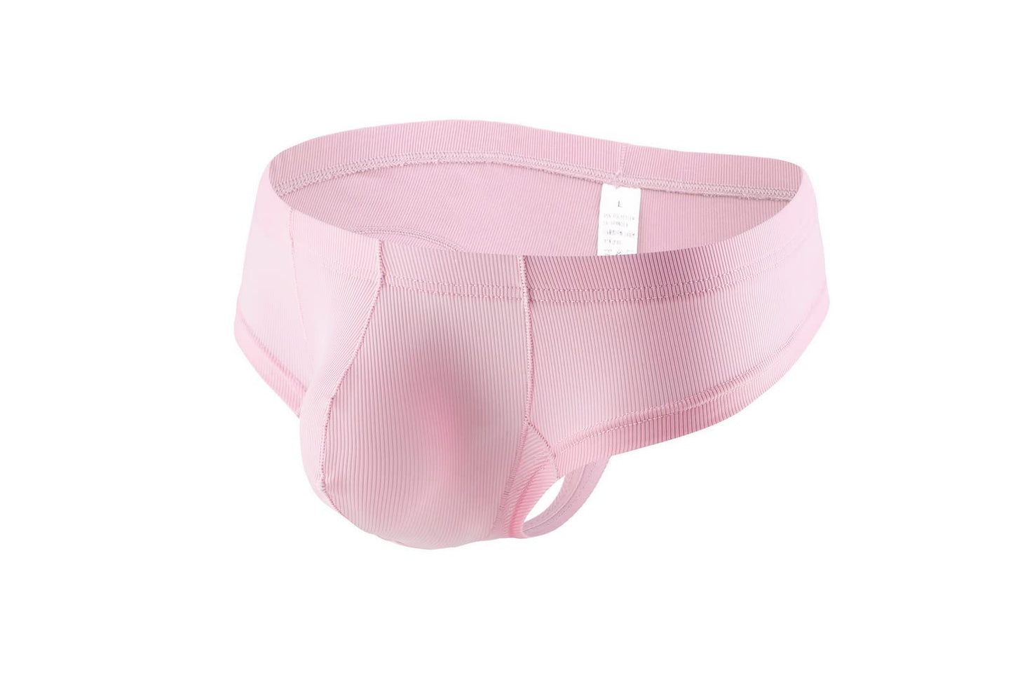Faringoto Men's Underwear Basic Micro Soft Breathable Dual Pouch Briefs Pink