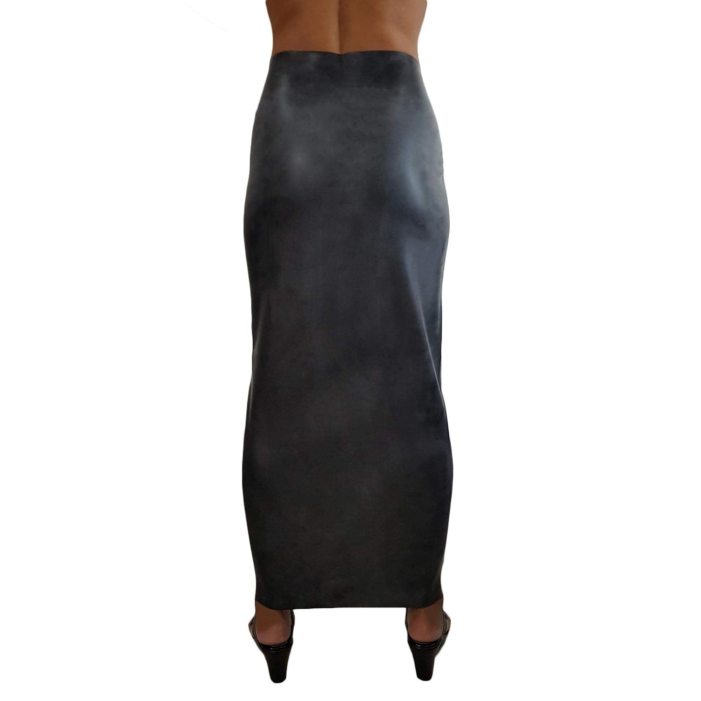 Lequida Black Latex 100% Rubber Long Hobble Skirt HOT (one Size)