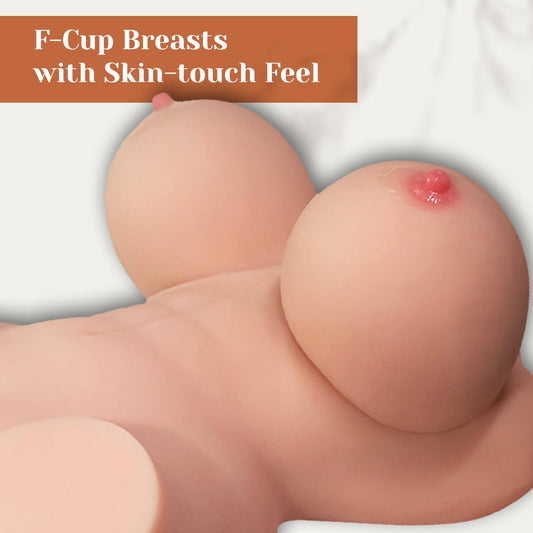 Erocit Shemale Sex Doll Torso (38.6 lb) with 7 inch Realistic Dildo, Life Size Sex Doll for Men Women Couples & Adults Sexual Wellness & Pleasure Juguetes Sexuales, Lifelike Anal & Pussy Holes