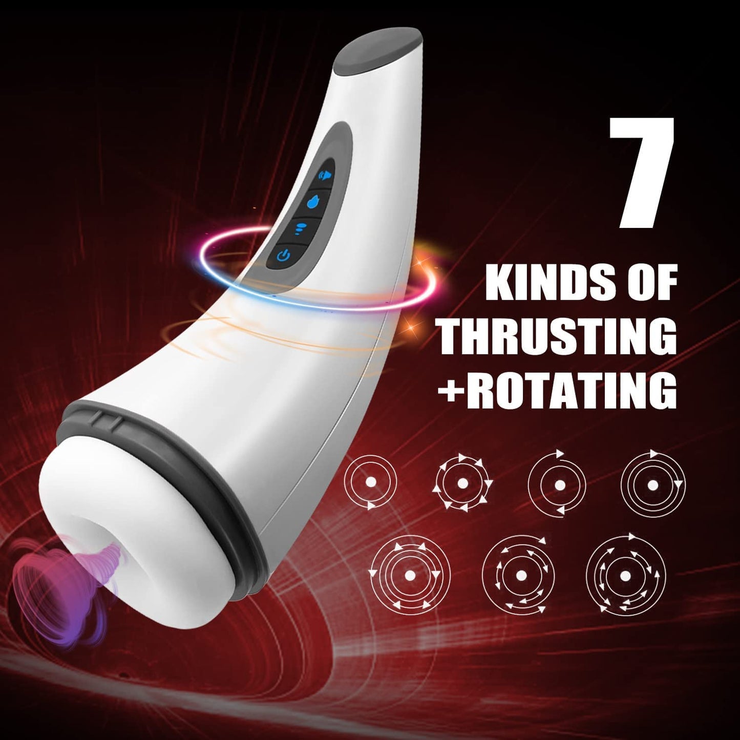 Automatic Male Masturbator, facespya Male Masturbator Cup with 7 Thrusting & Vibration Modes, Sex Toys for Men with Heating Function, Automatic Stroker, Adult Sex Toys & Games