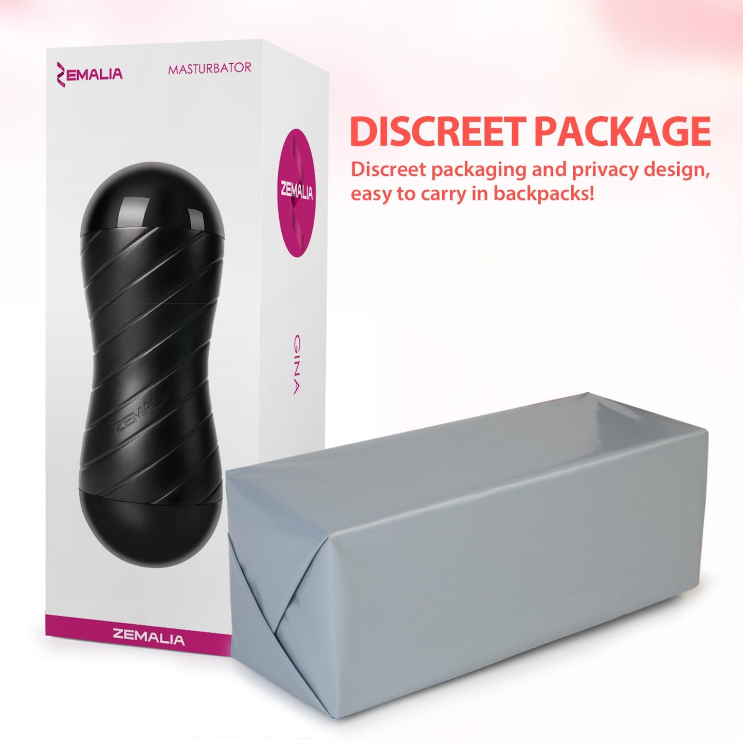 Male Masturbator, Double Side Mens Sex Toy with Water Based Lubricant, Adult Toys with Realistic Texture, Male Self-pleasure Toys, 3D Deep Oral Stroker Sex Toys for Adult