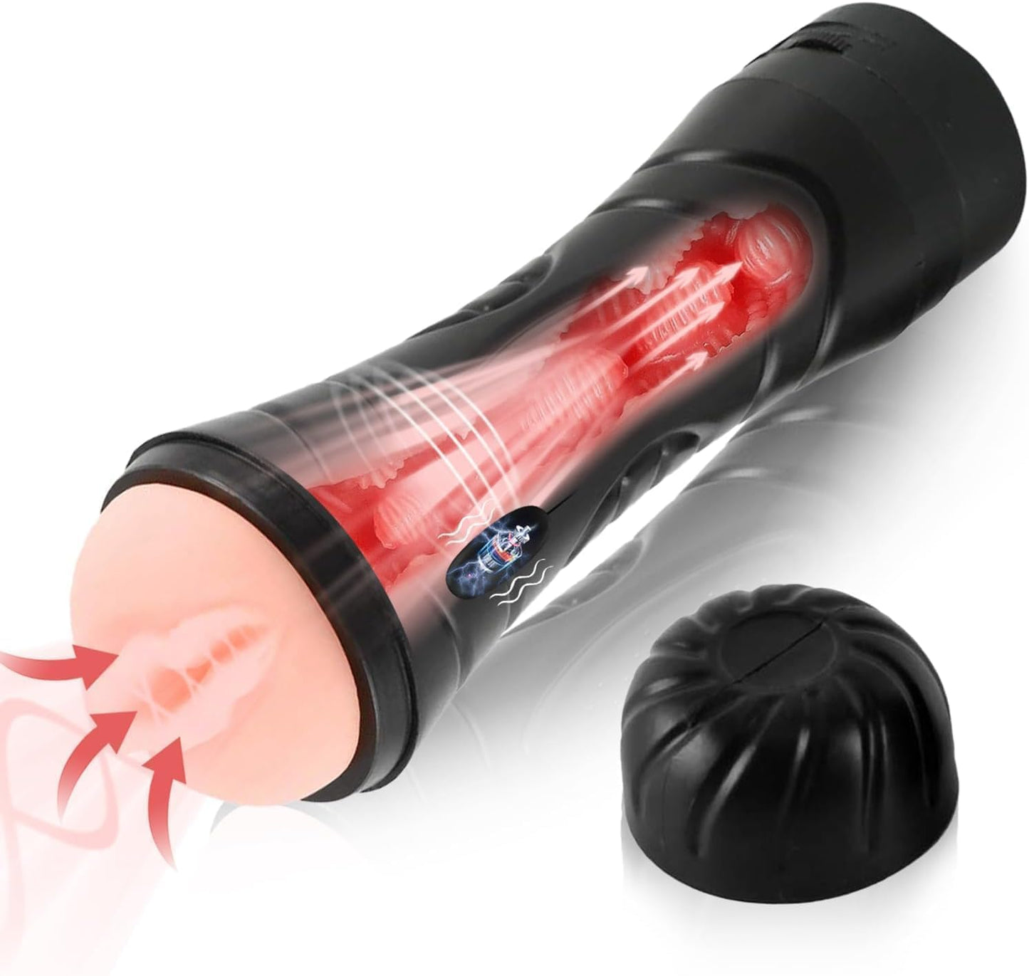 Automatic Male Mastusbafor Cup Electric Hands Free Suction Thrusting Pocket Puzzy Vibration Men Masturebstor Pocket Men Masterburators Real Auto Stroking Machine Open Adult Toys Voice Swe5+8 * 32