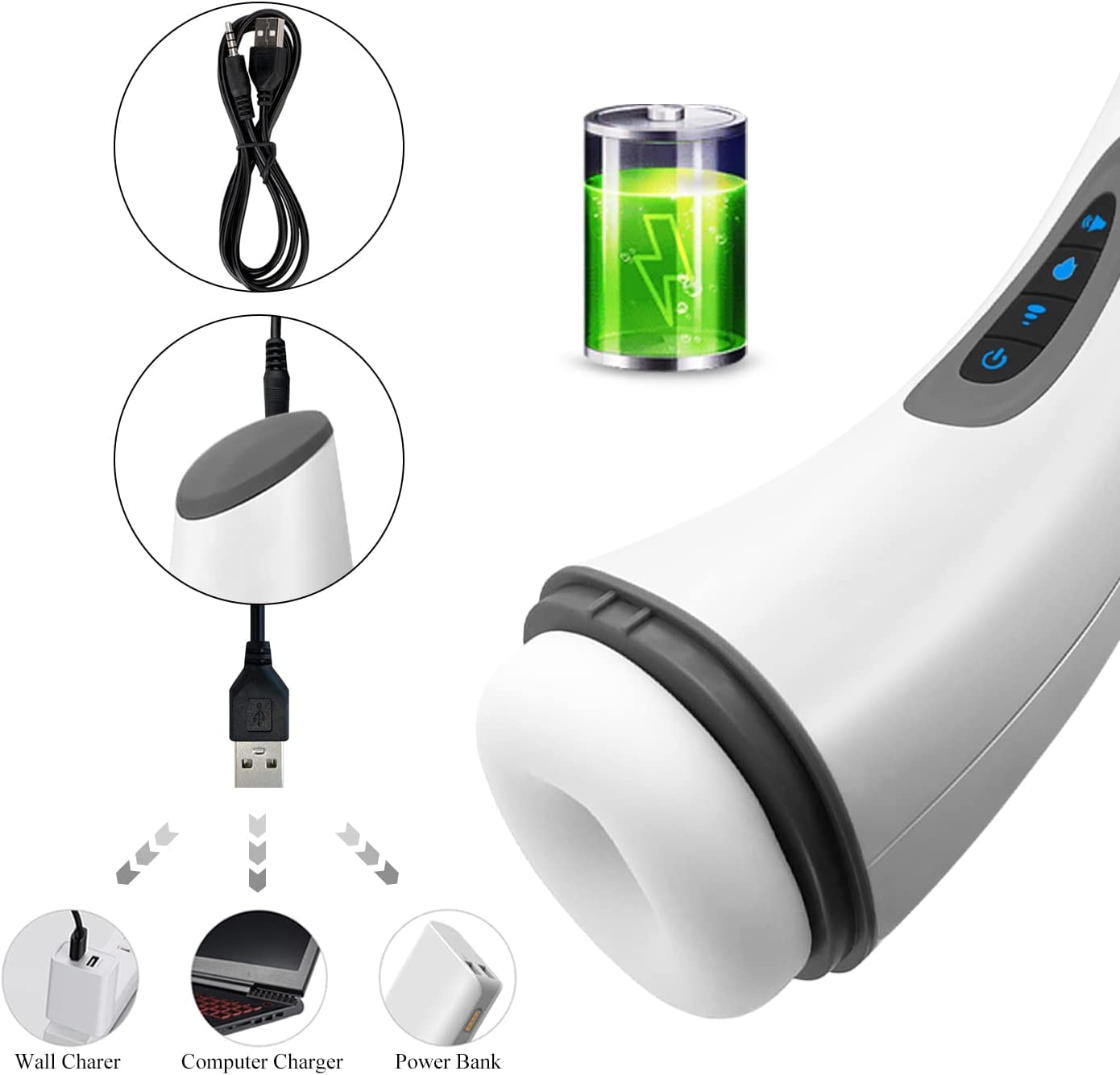 Automatic Male Masturbator, facespya Male Masturbator Cup with 7 Thrusting & Vibration Modes, Sex Toys for Men with Heating Function, Automatic Stroker, Adult Sex Toys & Games