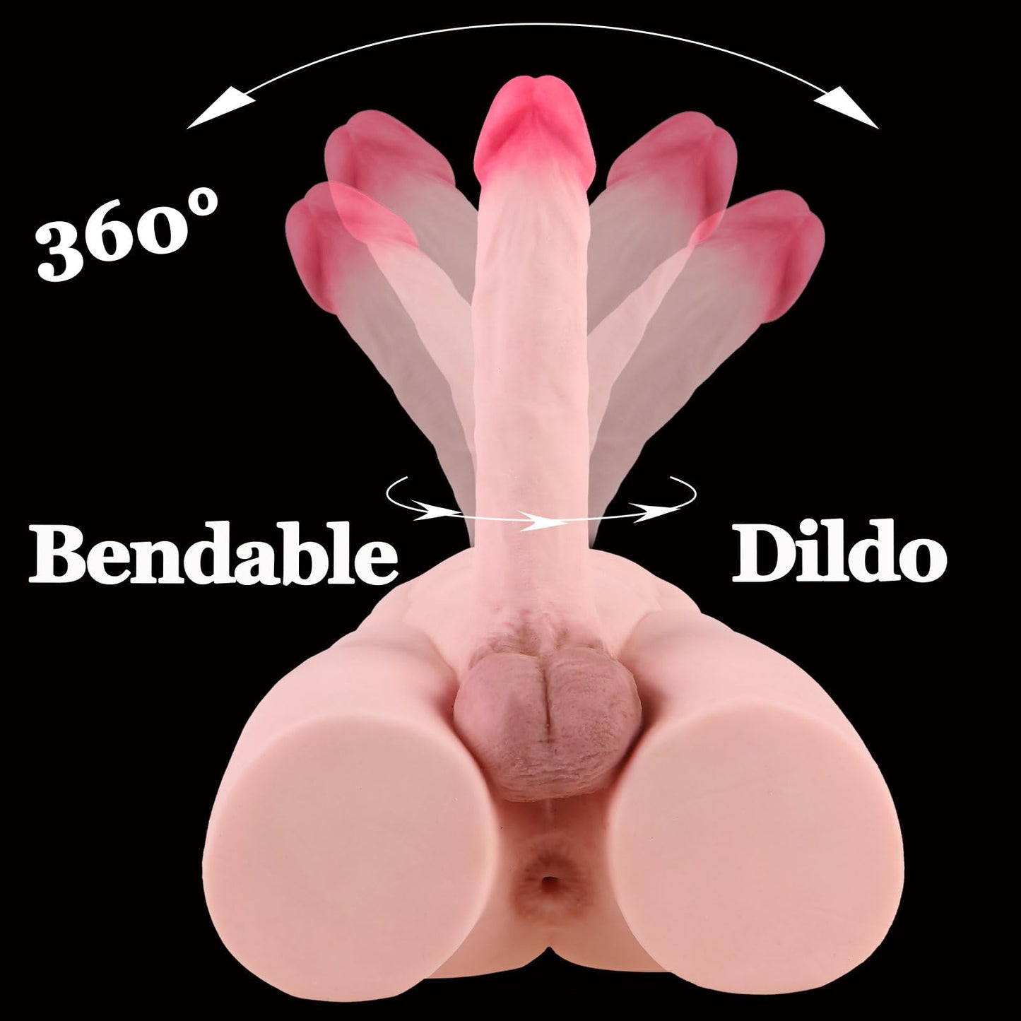 7.9LB Male Sex Doll with Flexible Dildo Realistic Sex Huge Cock, Torso Sex Dolls for Women 7.9 in Cock Female Masturbation Unisex Masturbator Tight Anal Adult Toy for Men Couple Women Gay Sex Toy