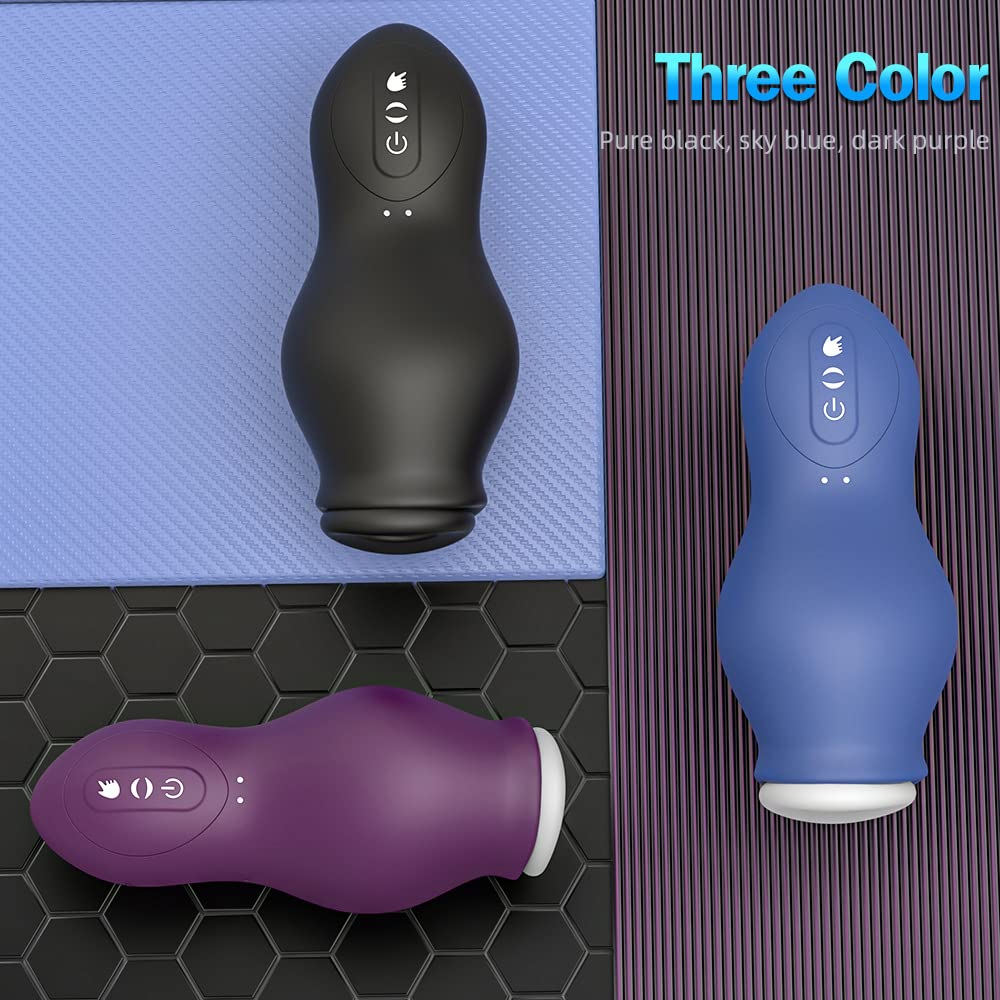 Automatic Male Masturbator Cup with 7 Swallowing Sucking 7 Powerful Vibrating Modes, Rechargeable Blowjob Masturbator Sex Toy For Men (Black)