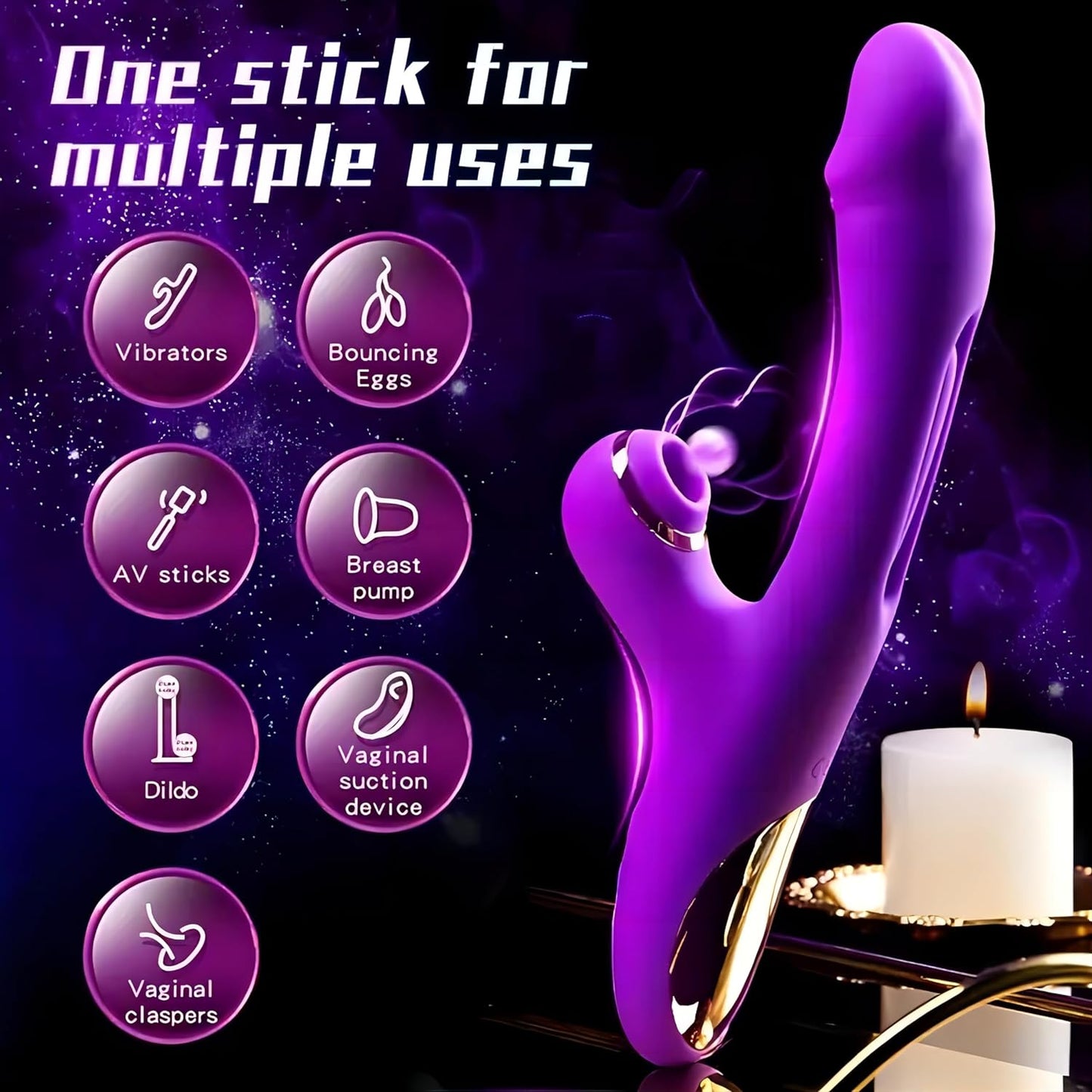 2024 New Automatic 10 Modes Sex Relaxing Toys, Rose Toy for Women Washable and Rechargeable Licking for Women, Portable Quiet Cordless USB Fast Charge,Two Dual Motor,Waterproof 300239