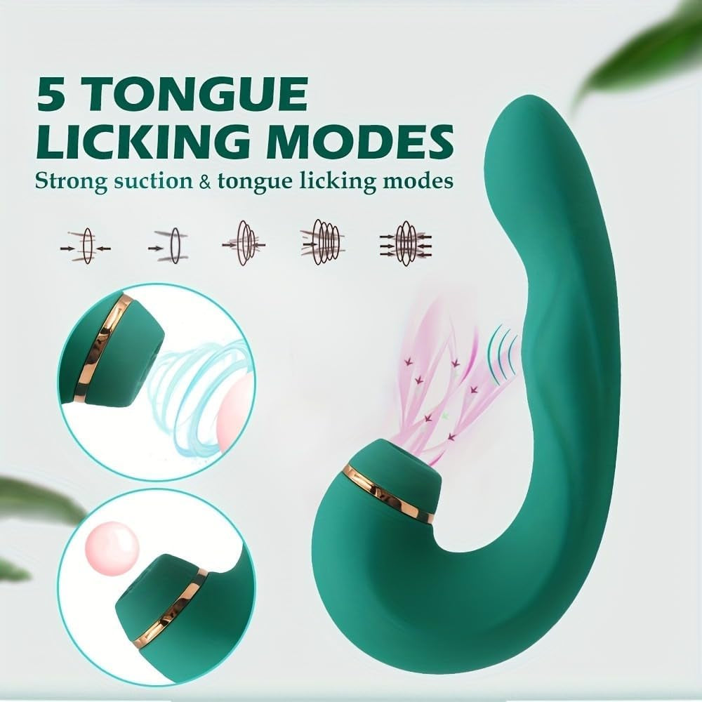 Female Masturbator 3 in 1 Clit Sucker Dildo G-Spot Vibrator Sucking Vibrators for Women Clitoral Stimulator Sex Toys