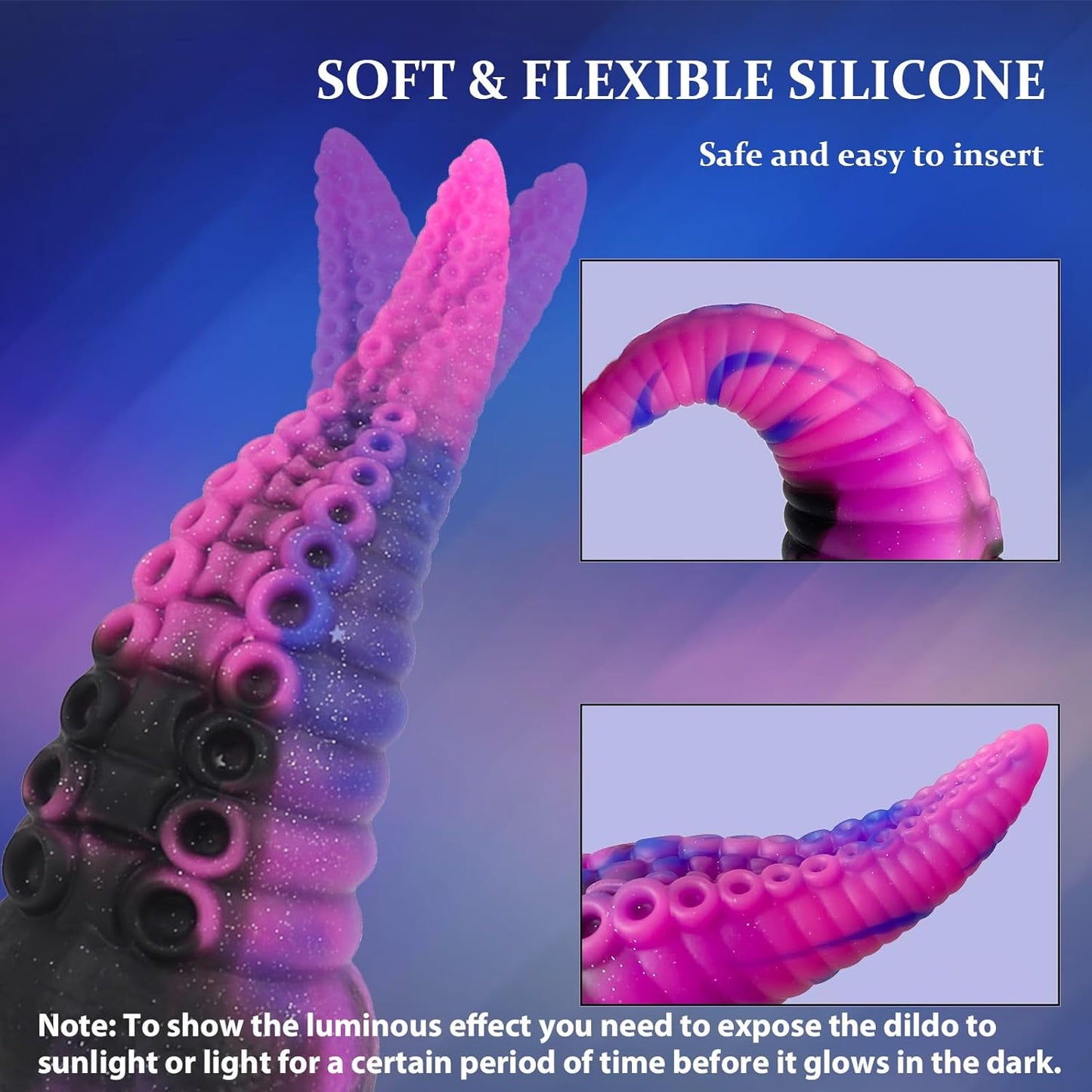 8.3 Inch Tentacle Realistic Monster Dildo, Big Thick Anal Dildo with Strong Suction Cup for Adult, Liquid Silicone Octopus Huge Butt Plug Trainer Prostate Massager Sex Toys for Women