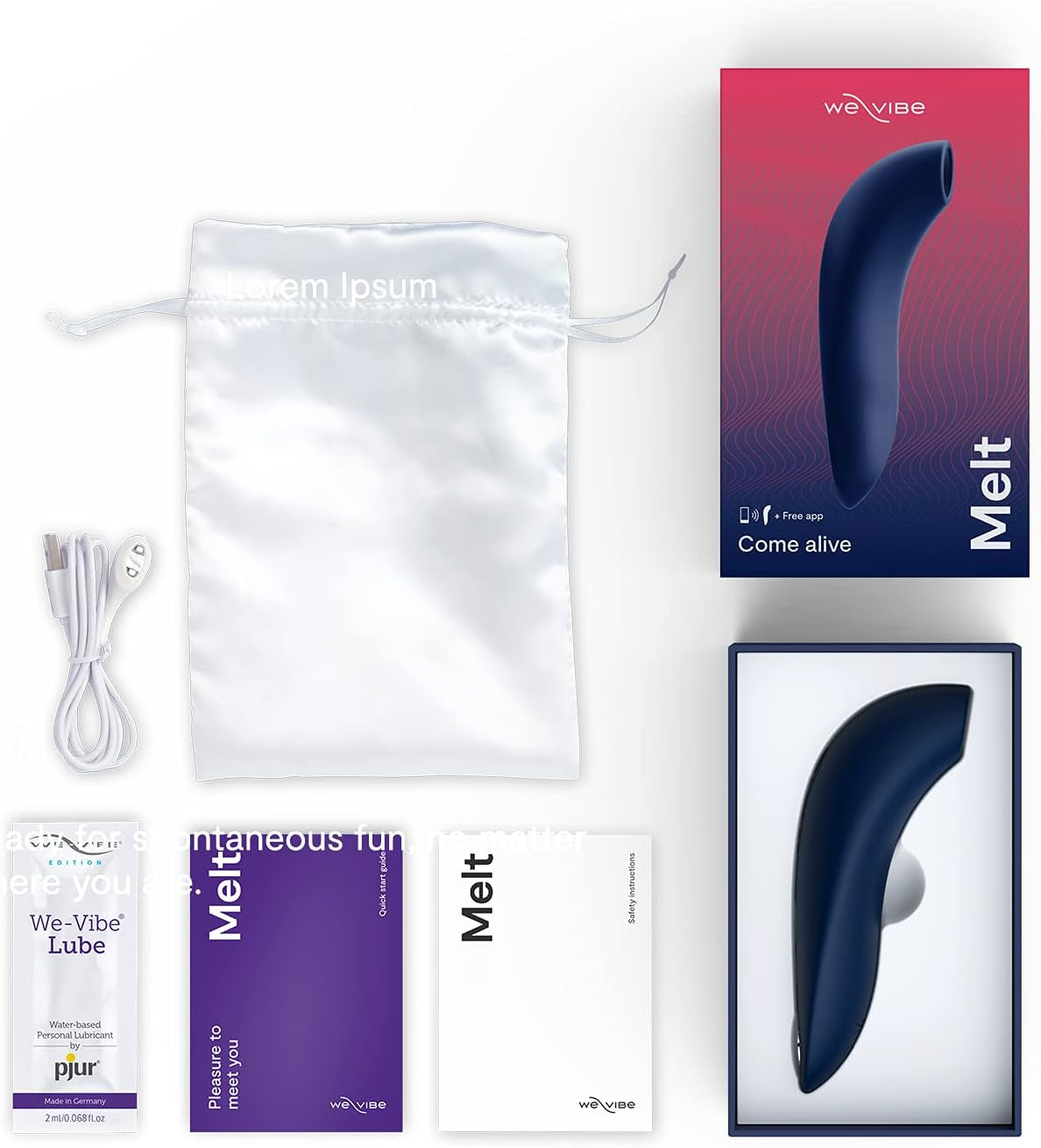 Melt Clitoral Sucking Toy for Couples - Clit Stimulator with 12 Suction Speeds - Waterproof Sucker Vibrator - App Controlled - Rechargeable Vibrating Adult Sex Toys for Women - Midnight Blue