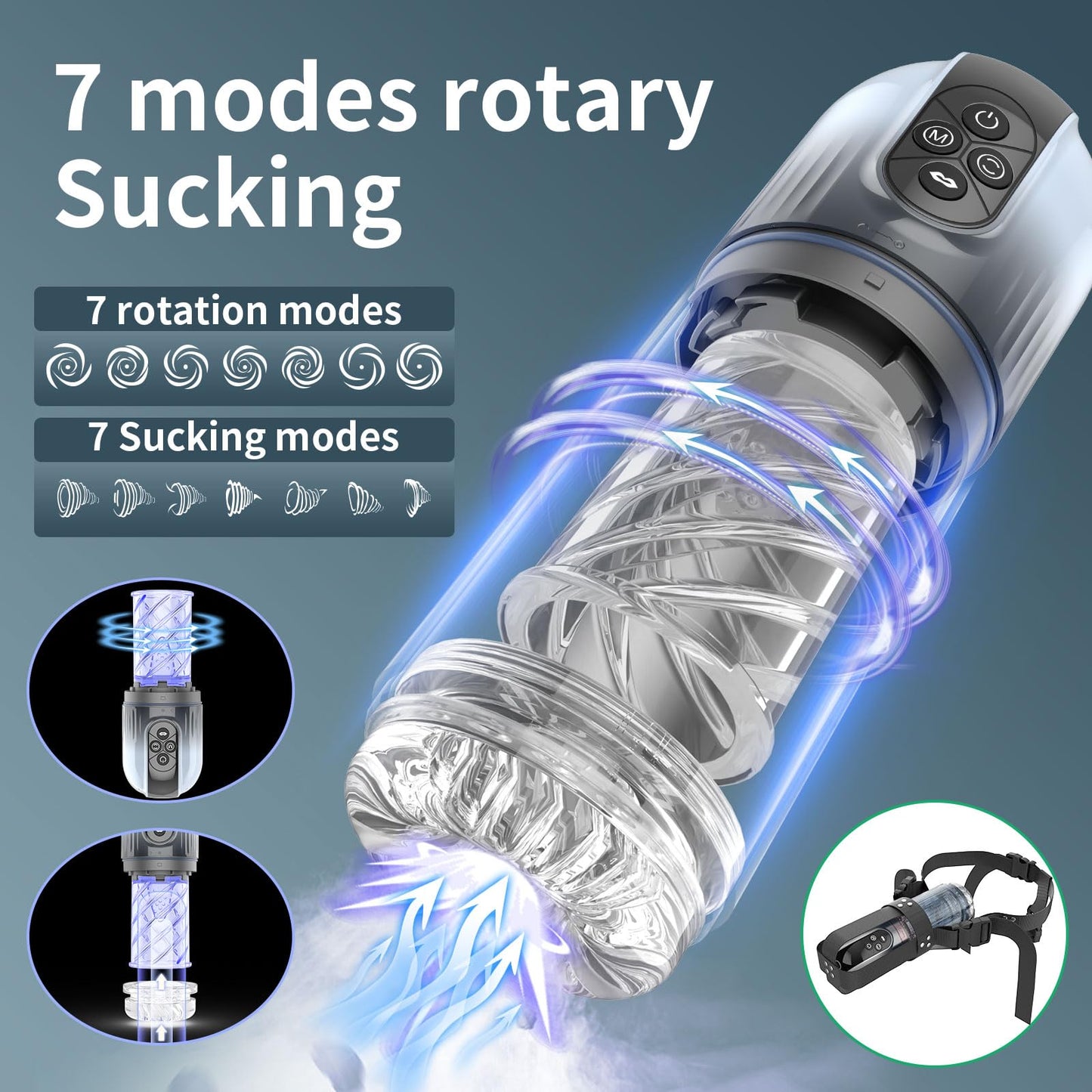 Pocket Pusey for Men Realistic Male Masterburbter Cup Male Masterburbaters Exciting toys with Powerful Suction Pocket Pussy Vagina Rotating Vacuum Pump Electric Pocket Puzzy Tight Men's Hoodies