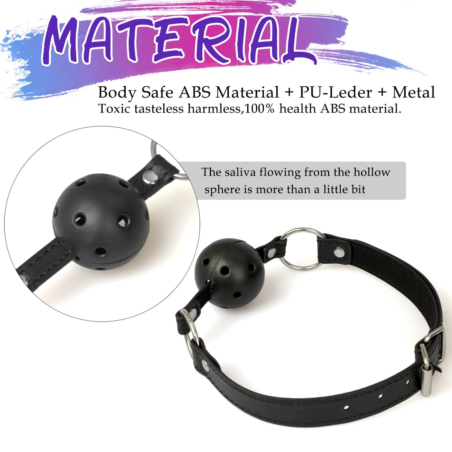 Sex Bondage BDSM Bondaged Restraints Set Sex Toy with Breathable Ball Gag Nipple Clamp Clitoris Clip & Analplug Included Adults SM Games Sex Toys for Couples