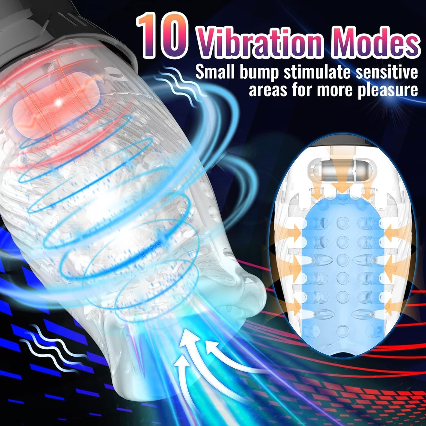 Automatic Male Masterburbter Cup Male Masterburbaters Self Underwear Pocket Pussy Male Masterburbaters Auto Suction BlowjobSex Machine for Male Hands Free Masturbators Sex Toys for Men Sweater