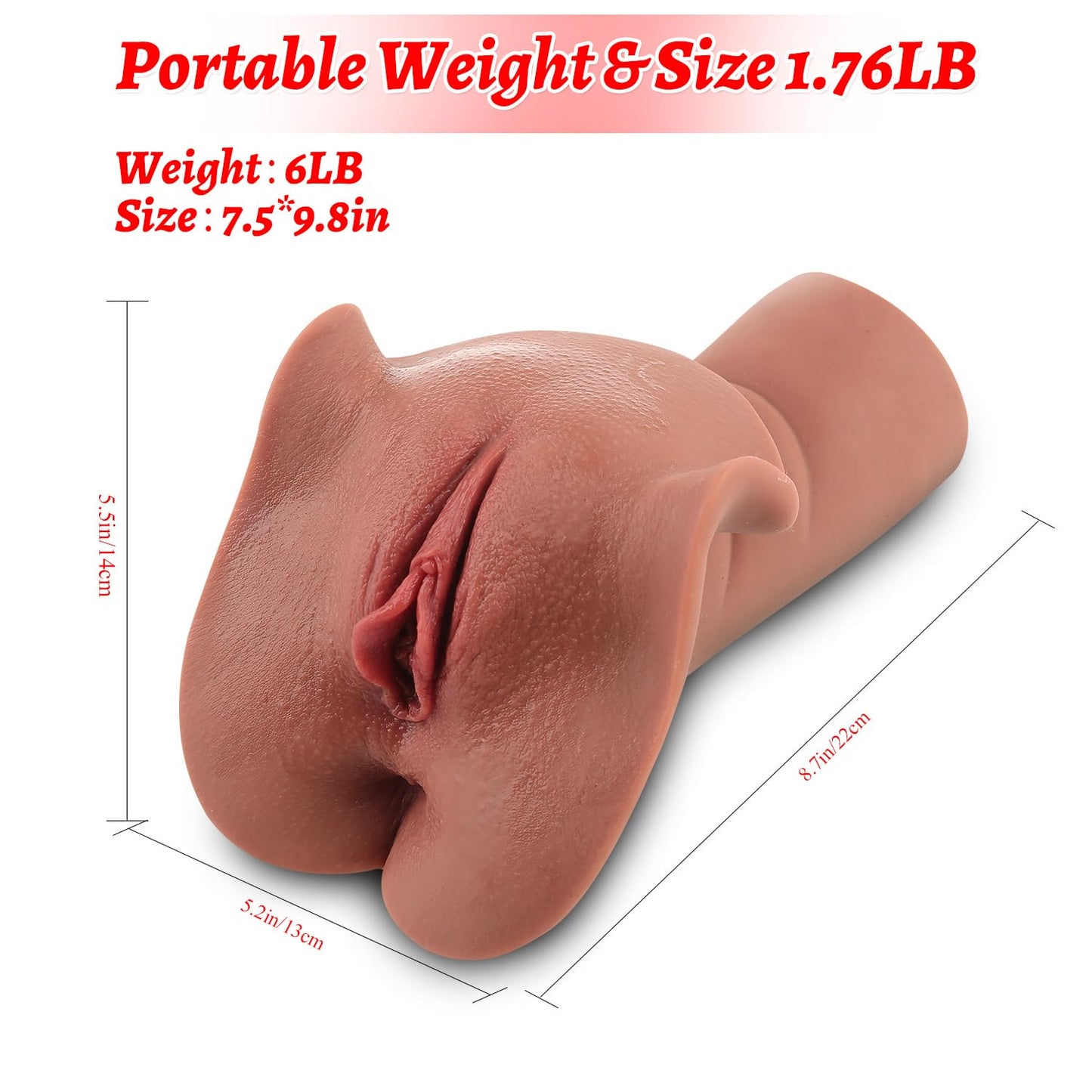 Pocket Pussy for Male Masturbator Sex Doll with Realistic Textured Vagina and Tight Anus, Men Sex Toy for Guys Masturbation Stroker Sex Toys for Mens Pocket pussies Adult Toys Men’s Sex Orgasm