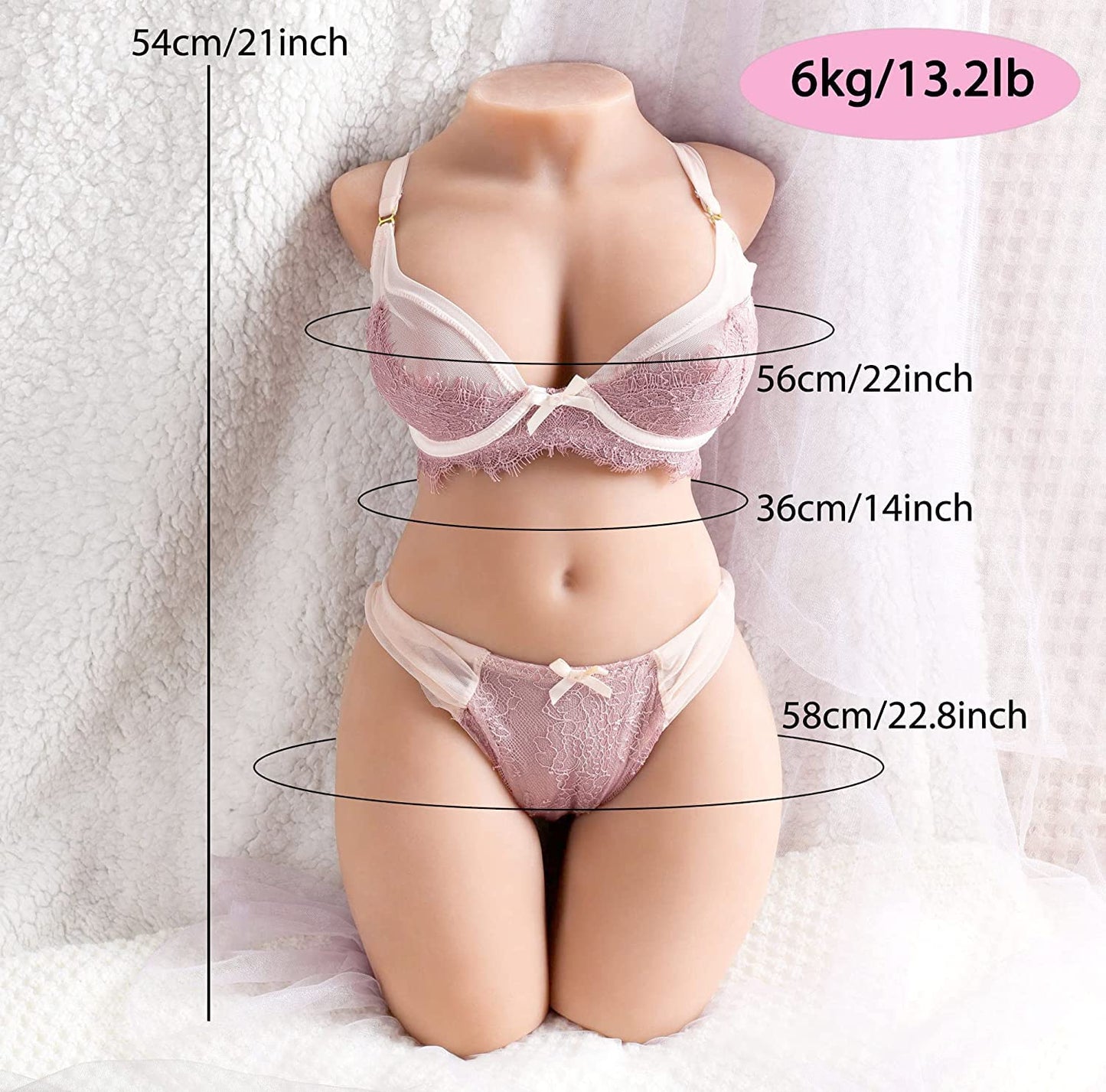 Sex Doll Male Masturbator for Men,13LB/6KG Realistic Female Sex Doll Torso Sex Toy,Life Size Adult TPE Love Doll Pocket Pussy Assy Male Sex Toys for Men Couples