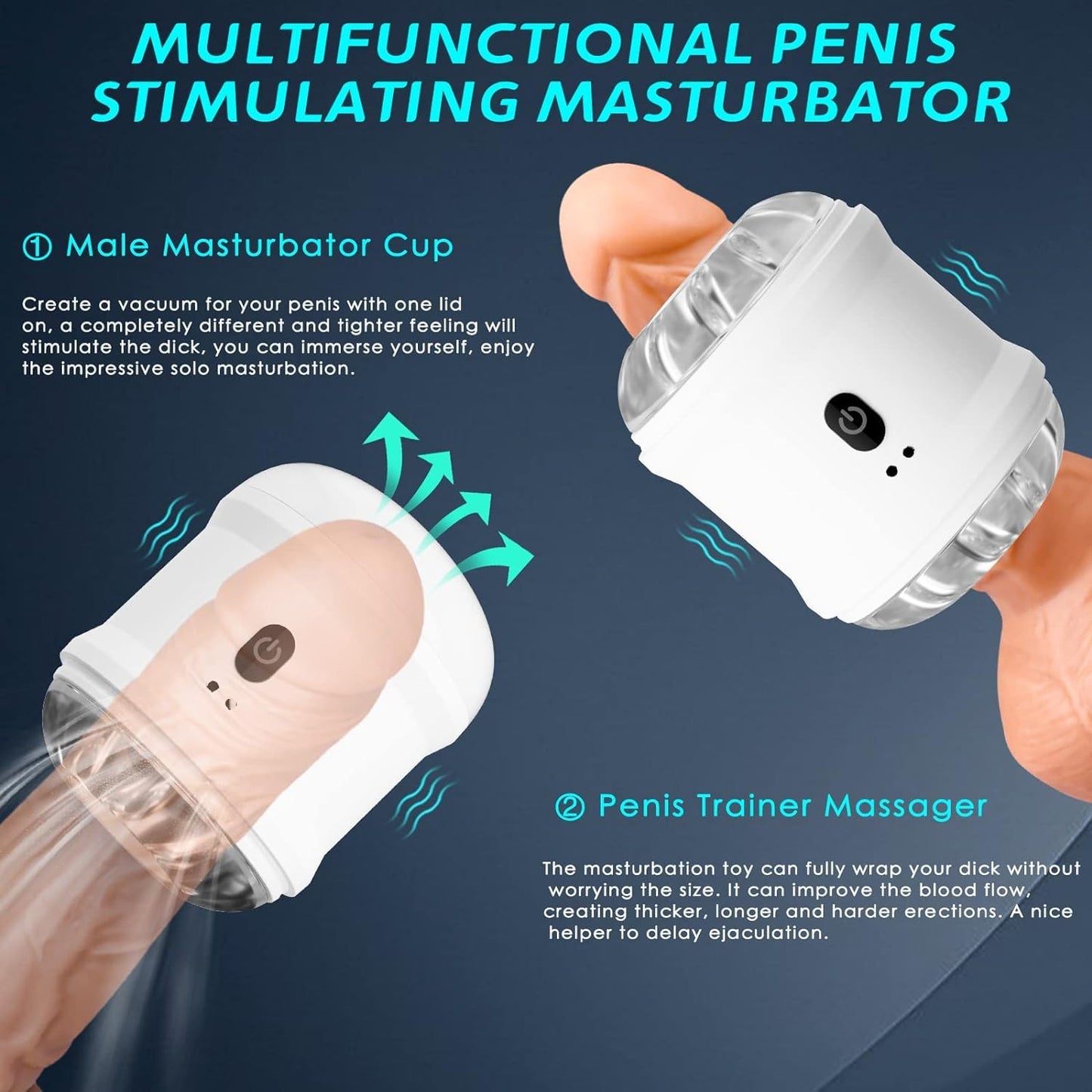 Male Masterburtors Small Auto Men Masterburtor 4 Sucking 23 Virbrations Modes Automatic Masterburators Tight Sleeve Hoodies Electric Stroker Suction Sucker for Men Underwear Dual Open Ended