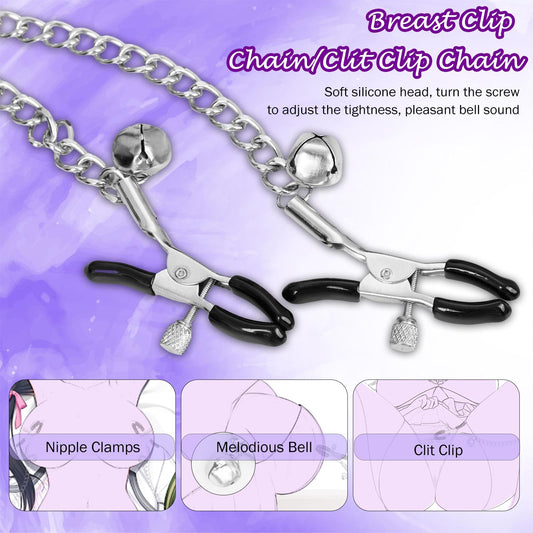 Sex Bondage BDSM Bondaged Restraints Set Adults Sex Toy with Breathable Ball Gag Nipple Clamp Clitoris Clip & Analplug, Wrist Thigh Cuffs Handcuffs Leg Straps & Eye Mask Blindfolds Included