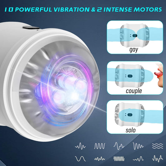 Male Masterburtors Small Auto Men Masterburtor 4 Sucking 23 Virbrations Modes Automatic Masterburators Tight Sleeve Hoodies Electric Stroker Suction Sucker for Men Underwear Dual Open Ended