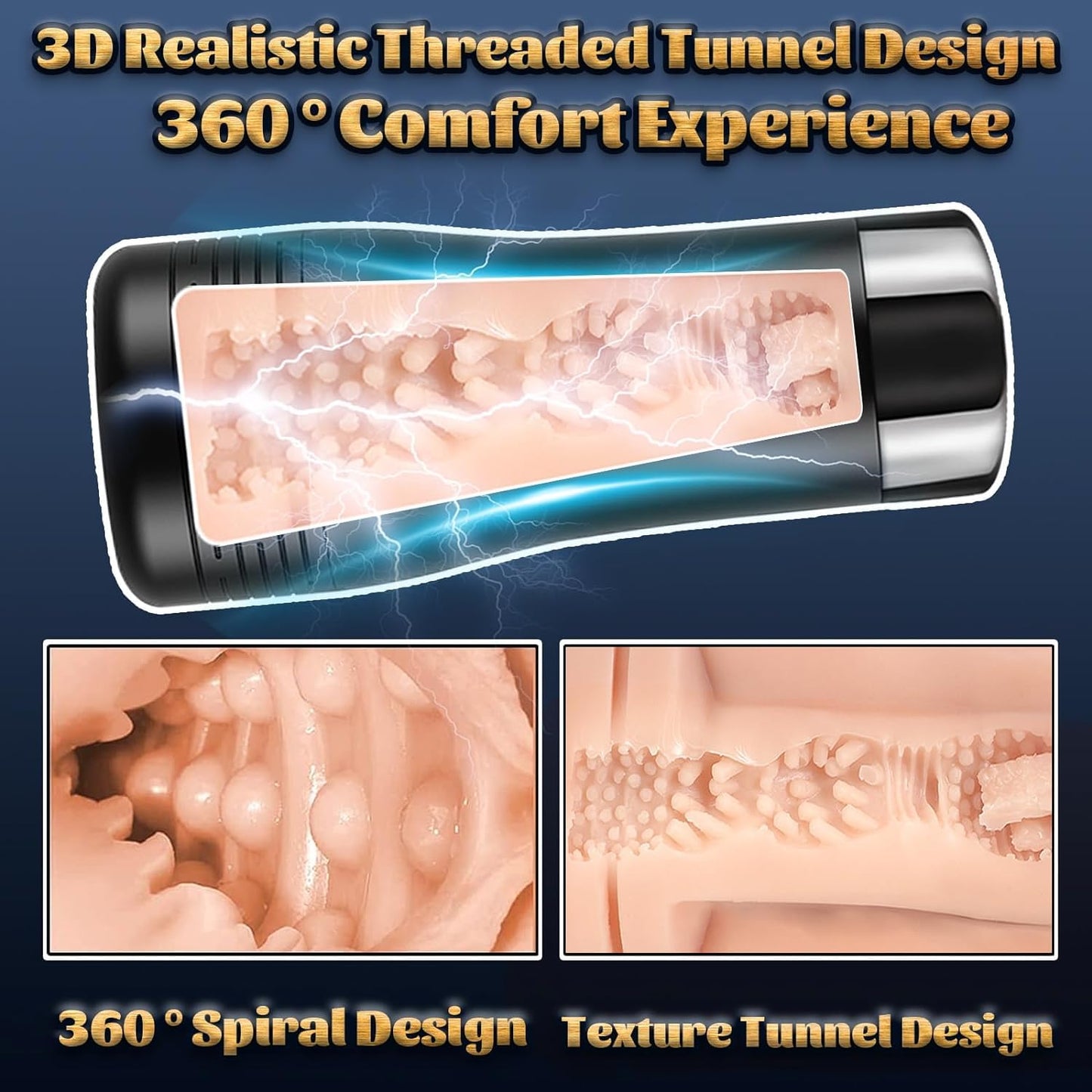 Male Masturbator Sucking Toys Cup Tight Vagina Tunnel Oral Sex Toys, Adult Pocket Pussy for Men, Male Masterburbter Stroker 3D Realistic Textured Vagina Toys, Sex Toys for Men Blow-Job Sex Machine kelly kessa