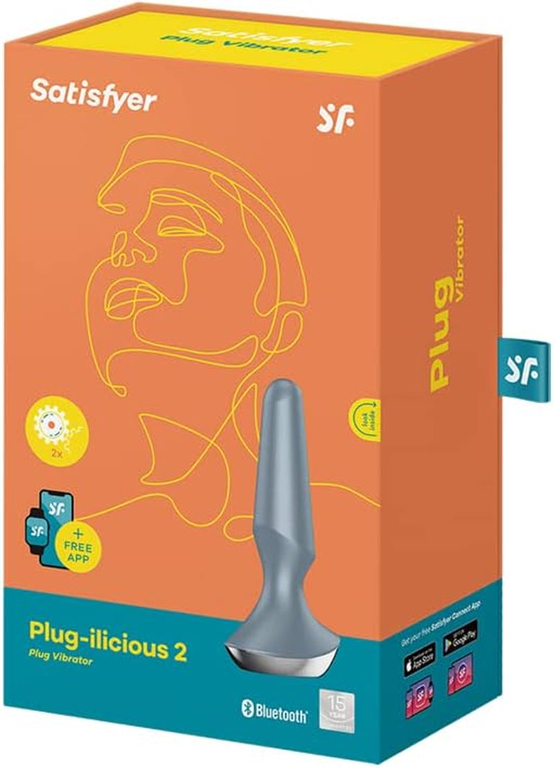 Plug-Ilicious 2 Connect App | Plug Vibrator | 2 Powerful Motors | Waterproof (IPX7) | Rechargeable Battery | Skin-Friendly Silicone