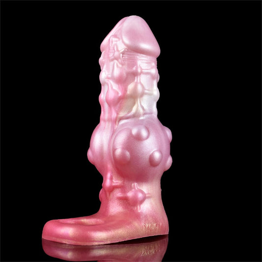 7.16" Monster Penis Sleeve Enlarger Silicone Penis Extension Sleeve with Cock Ring, Soft Men Penis Extender Cock Enlargement Male Adult Sex Toy