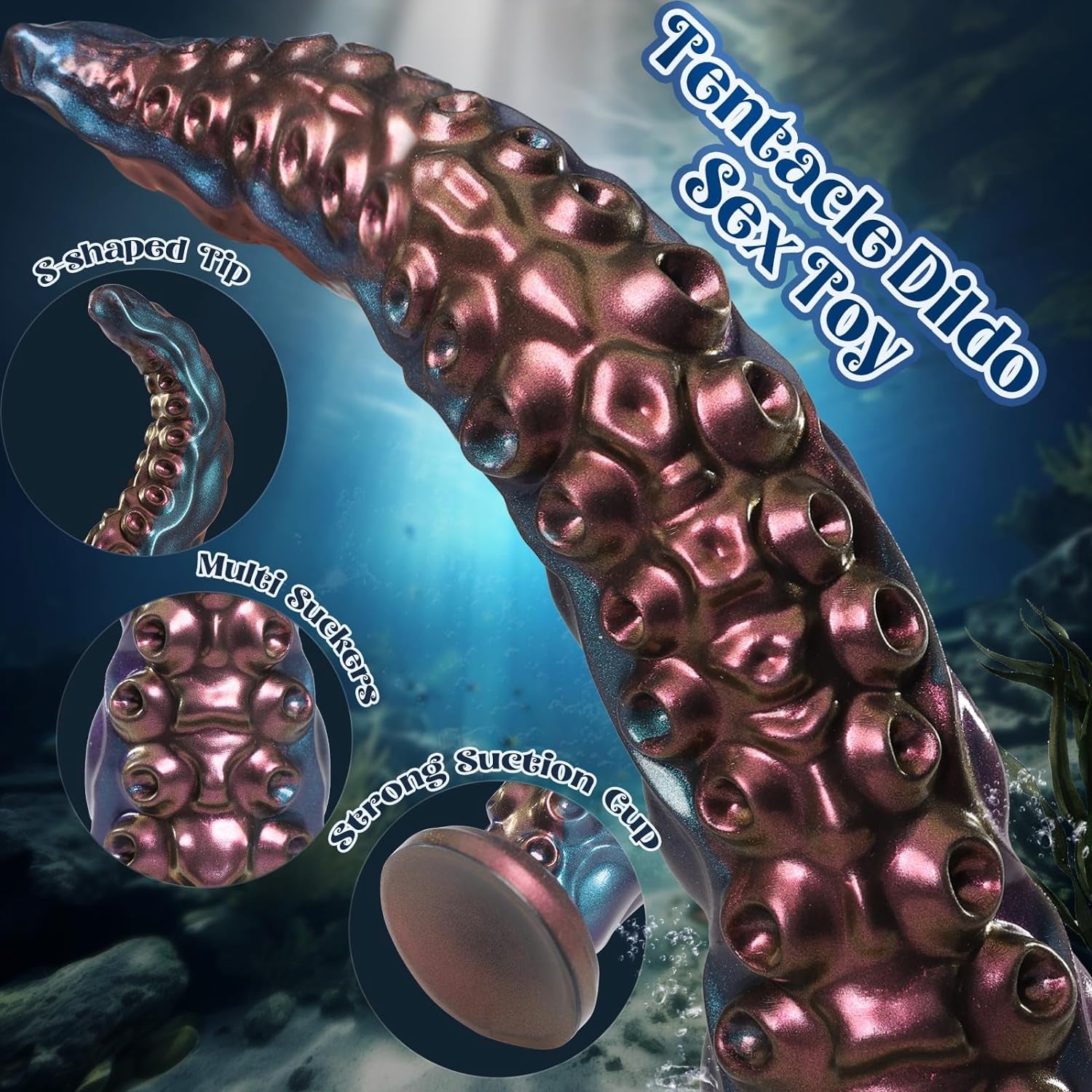 Anal Tentacle Dildo Adult Sex Toys - 10.6" Huge Monster Long Dildo Anal Plug for U & G-Spot, Anal Toys with Strong Suction Cup, Fantasy Dildo Adult Sex Toys & Games for Men Women Couples