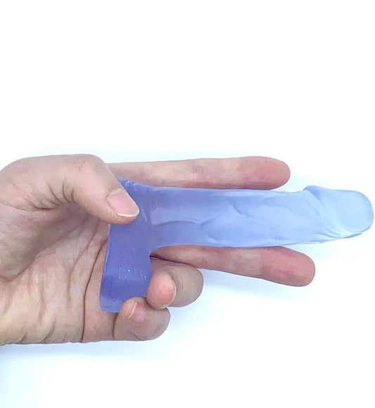 4.3 Inches Realistic Dildo for Beginners, Silicone Anal Dildos Lifelike Fake Penis for Women/Men/Gay, Adult Sex Toys for G Spot Stimulator Anal Plug Training Sets (Blue)