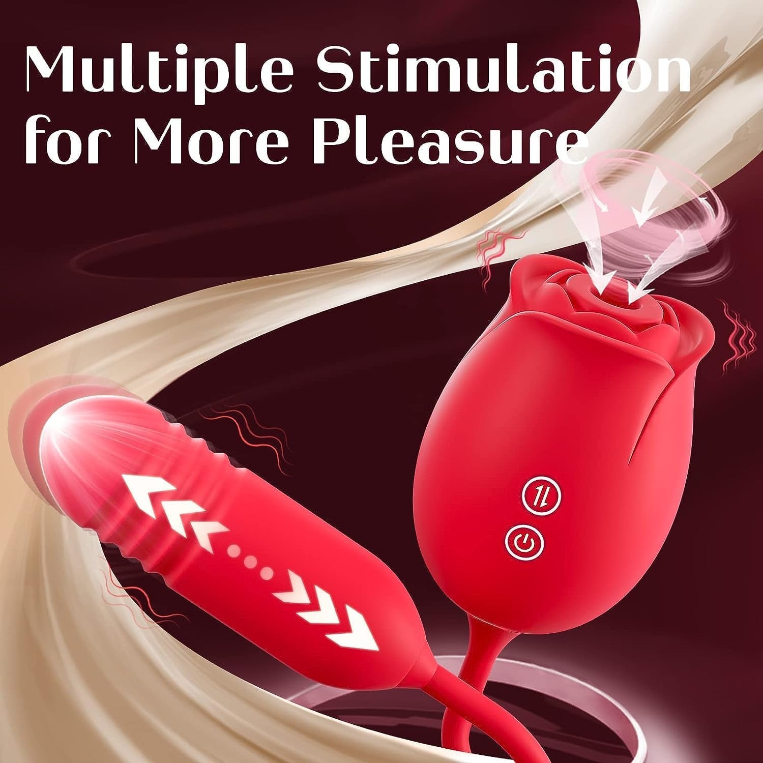 2024 New Upgrade Stimulator for Girls Ladies,Quiet Waterproof Massage Stick for Women G S-P-O-T_Vib-Rator Massager for Women USB Charging Gift for Her Rose -9