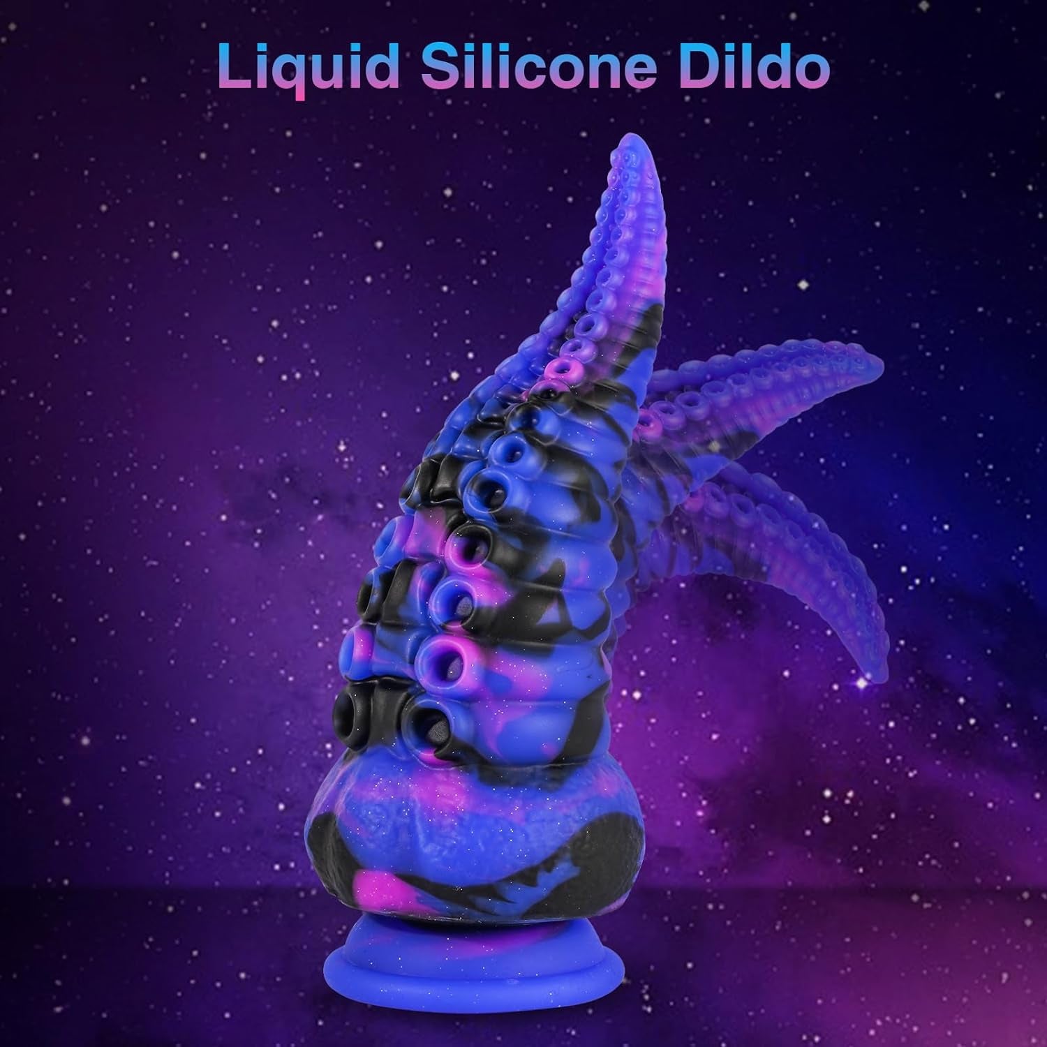 Monster Dildo Tentacle Adult Toy: Big Thick Dildos with Suction Cup for Women, Huge Fantasy Dildo with Octopus-Shape, 8.7” Silicone Giant Dildo, Galaxy