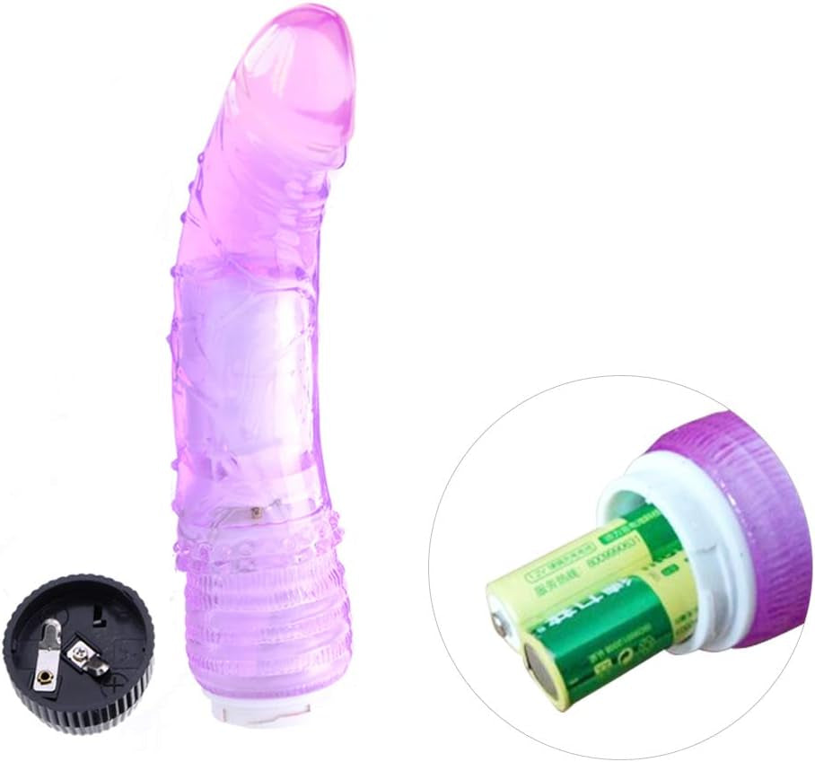 G-Spot Vibrator Dildo, Jelly Multi Speed Penis Unisex Masturbation Orgasm for Men Women  (Purple)