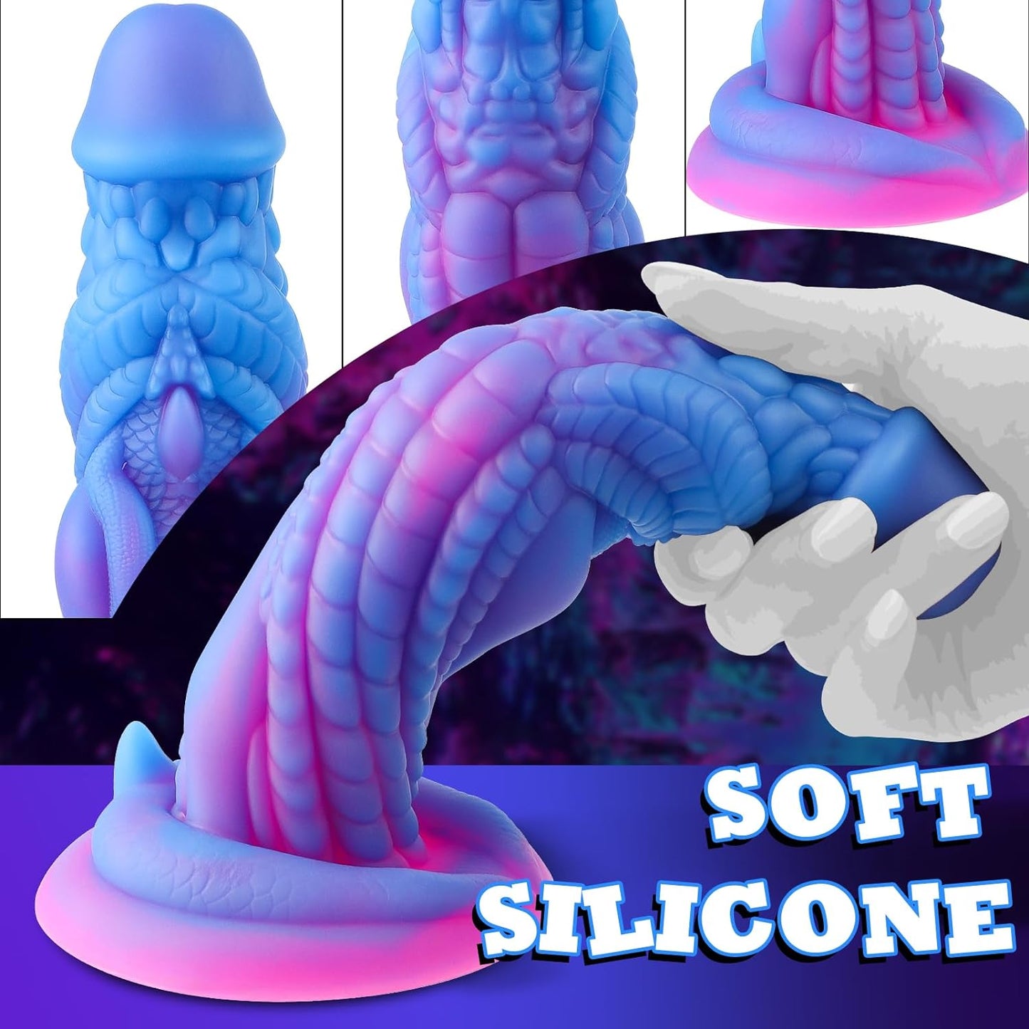 7.8 Inch Monster Dildo,Realistic Dildo Huge Dragon Dildo with Strong Suction Cup for Hands-Free Play,Dildos Anal Toys G-Spot Adult Sex Toy for Man and Woman, Vagina and Anal Sex Toy for Couple.