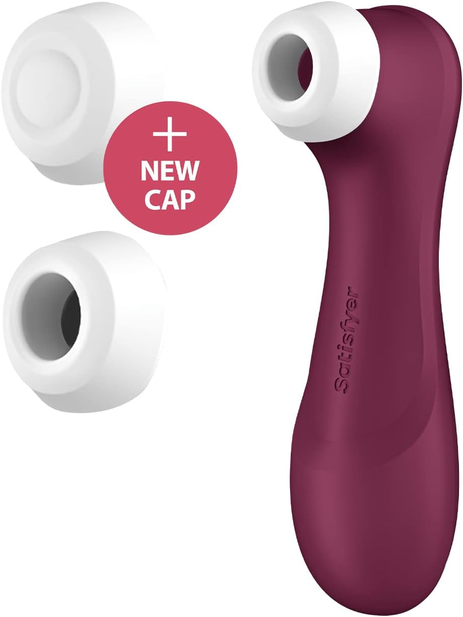 Pro 2 Generation 3 - Air-Pulse Clitoris Stimulating Vibrator with Liquid-Air Technology - Non-Contact Clitoral Sucking Sex Toy for Women, Waterproof, Rechargeable (Wine Red)