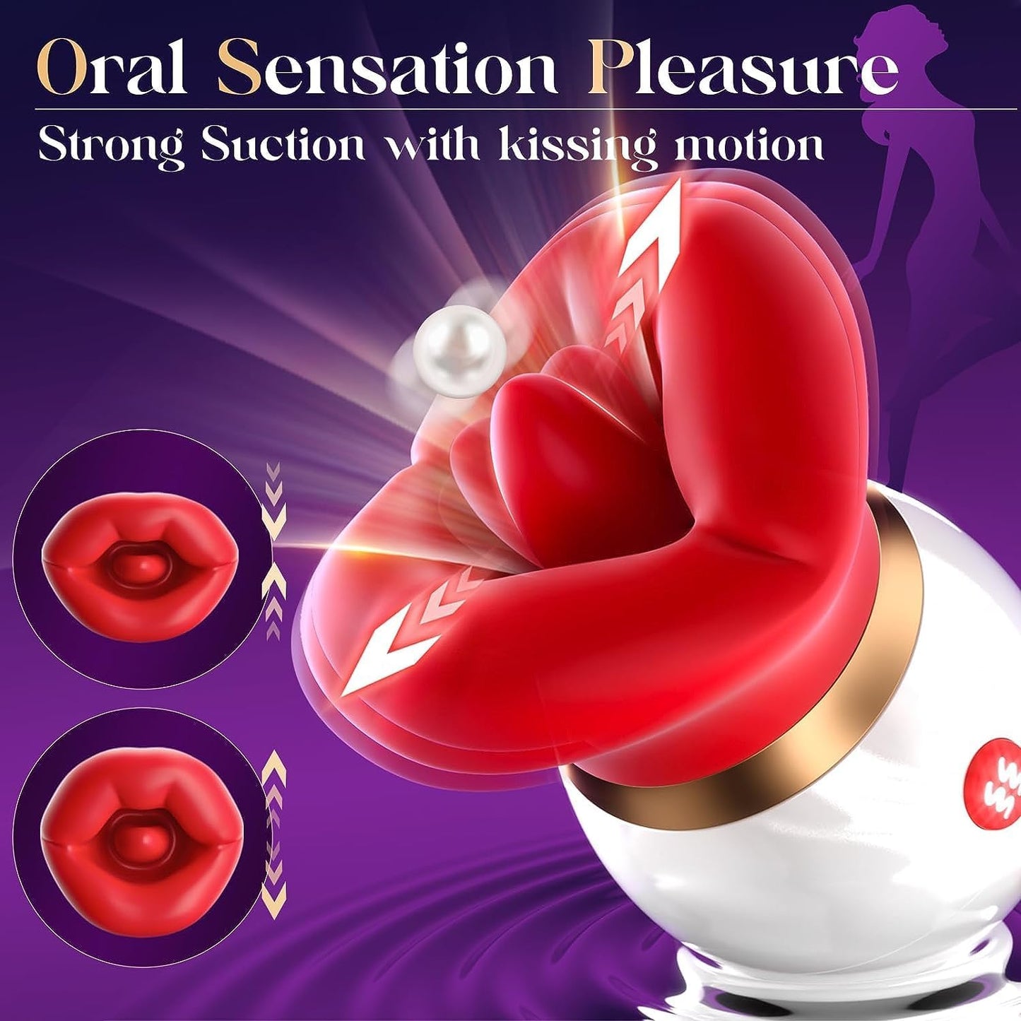 2024 New Automatic 30 Modes Sex Relaxing Toys, Rose Toy for Women Washable and Rechargeable Licking for Women, Portable Quiet Cordless USB Fast Charge,Two Dual Motor,Waterproof 1/80