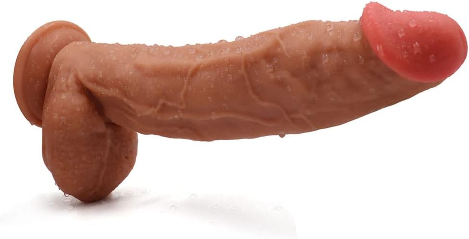 Huge Realistic Dildo with Suction Cup, Sex Toy for Woman-10.6 Inch Liquid Silicone Sex Toys for Male& Female’S G Spot, Anal Play Anus Butt Plug Large Big Thick Dildo Adult Toys