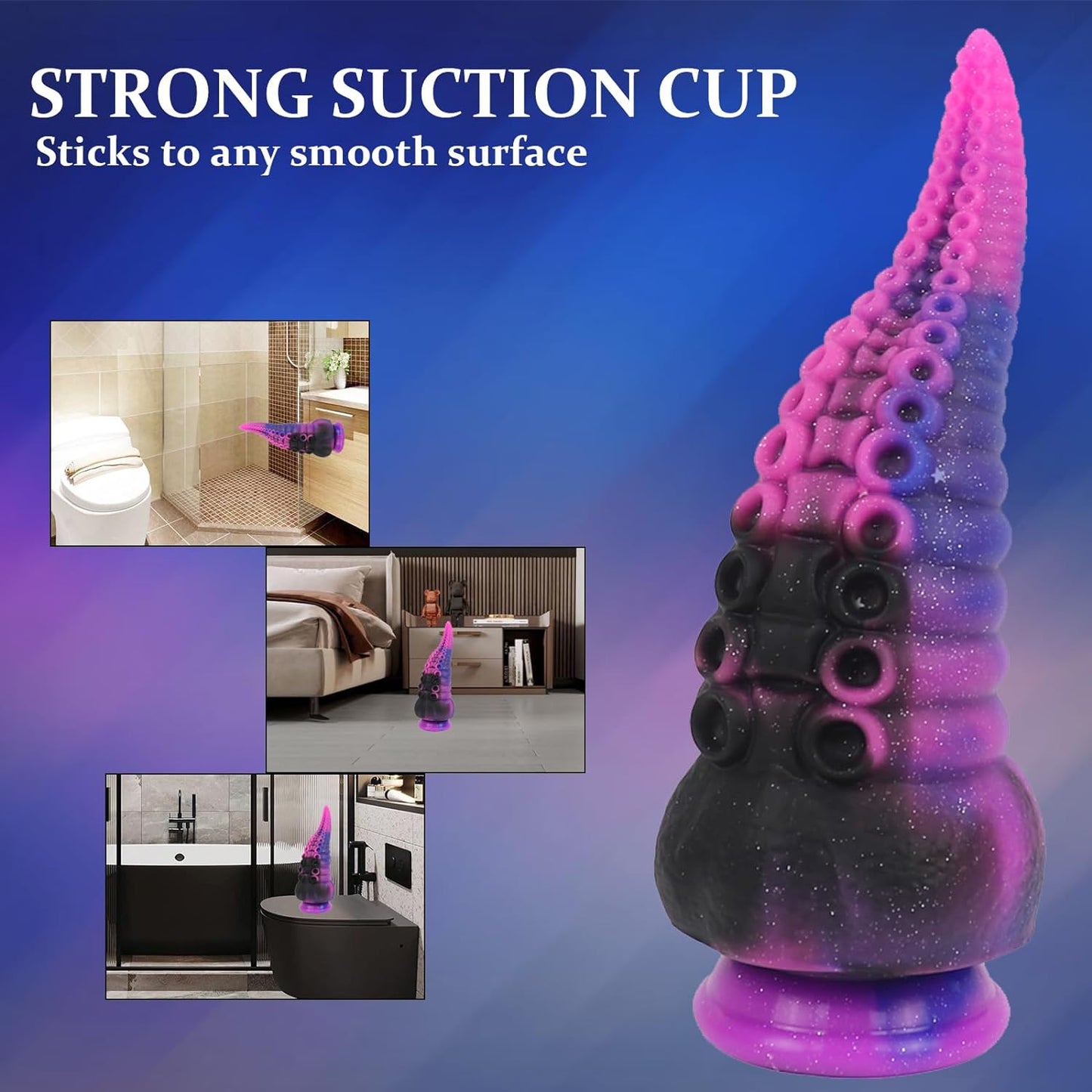 8.3 Inch Tentacle Realistic Monster Dildo, Big Thick Anal Dildo with Strong Suction Cup for Adult, Liquid Silicone Octopus Huge Butt Plug Trainer Prostate Massager Sex Toys for Women